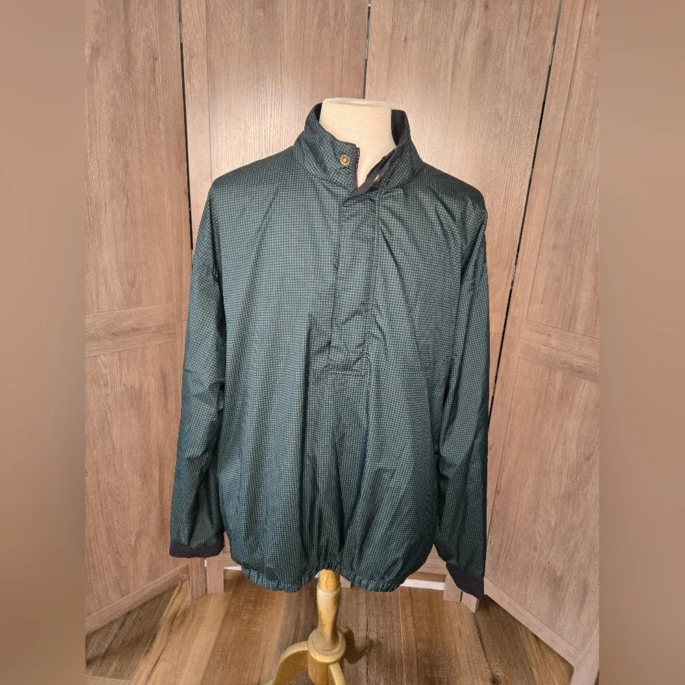 Mens foot joy DryJoys golf black and green windbreaker